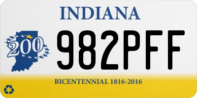 IN license plate 982PFF