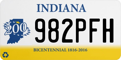 IN license plate 982PFH