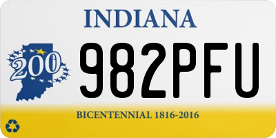 IN license plate 982PFU