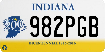 IN license plate 982PGB