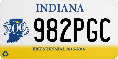 IN license plate 982PGC