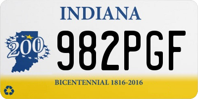IN license plate 982PGF