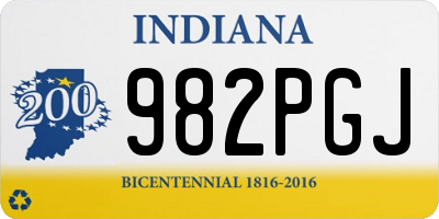 IN license plate 982PGJ