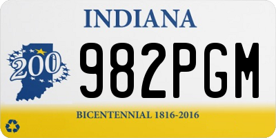 IN license plate 982PGM
