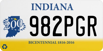 IN license plate 982PGR