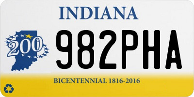 IN license plate 982PHA