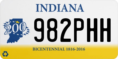 IN license plate 982PHH