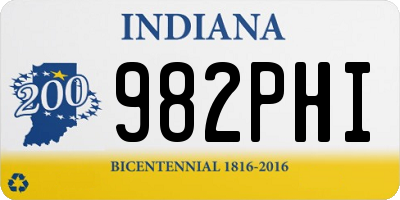 IN license plate 982PHI
