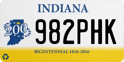 IN license plate 982PHK