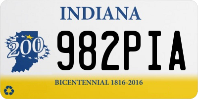 IN license plate 982PIA