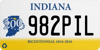 IN license plate 982PIL