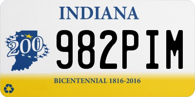 IN license plate 982PIM