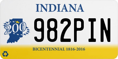 IN license plate 982PIN