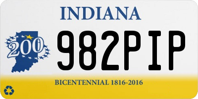 IN license plate 982PIP