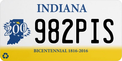IN license plate 982PIS