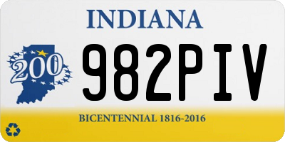 IN license plate 982PIV