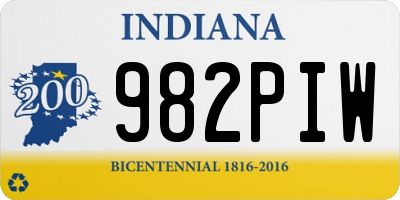 IN license plate 982PIW