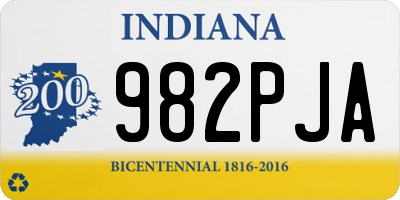 IN license plate 982PJA