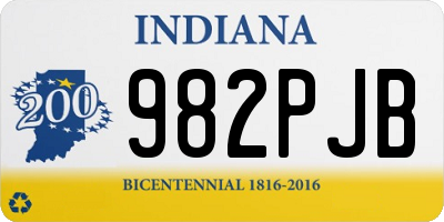 IN license plate 982PJB