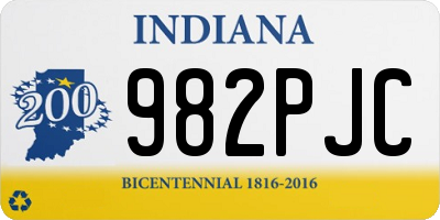 IN license plate 982PJC