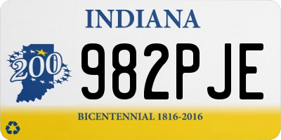 IN license plate 982PJE