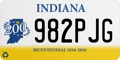 IN license plate 982PJG