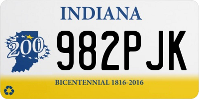 IN license plate 982PJK