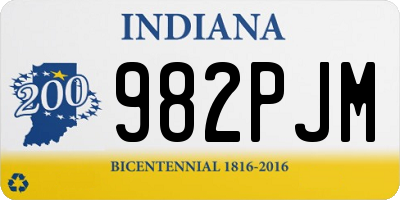 IN license plate 982PJM