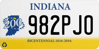 IN license plate 982PJO