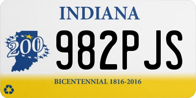 IN license plate 982PJS