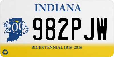 IN license plate 982PJW