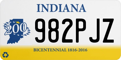 IN license plate 982PJZ