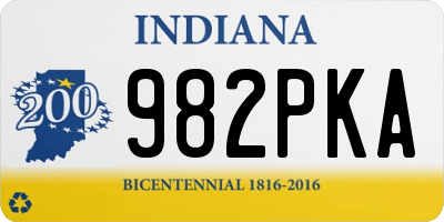 IN license plate 982PKA