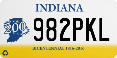 IN license plate 982PKL