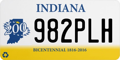 IN license plate 982PLH