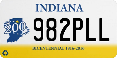 IN license plate 982PLL