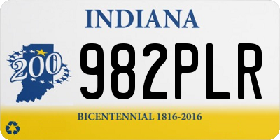 IN license plate 982PLR