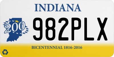 IN license plate 982PLX