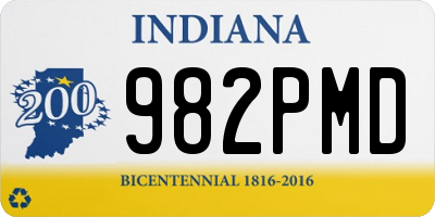IN license plate 982PMD