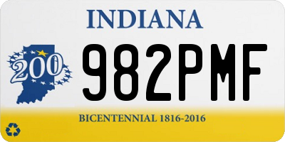 IN license plate 982PMF