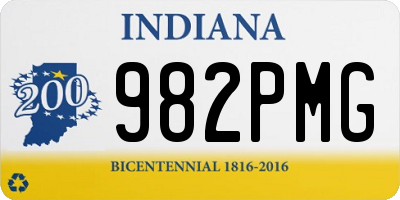 IN license plate 982PMG