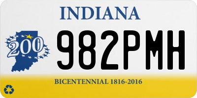 IN license plate 982PMH