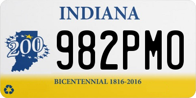IN license plate 982PMO