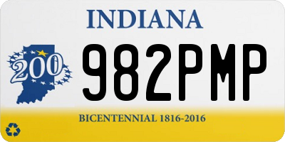 IN license plate 982PMP