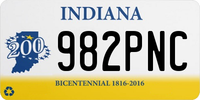 IN license plate 982PNC