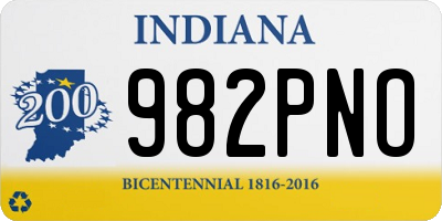IN license plate 982PNO