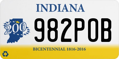 IN license plate 982POB