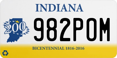 IN license plate 982POM