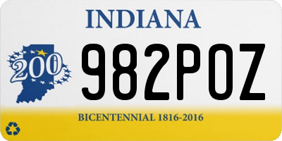 IN license plate 982POZ