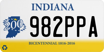 IN license plate 982PPA